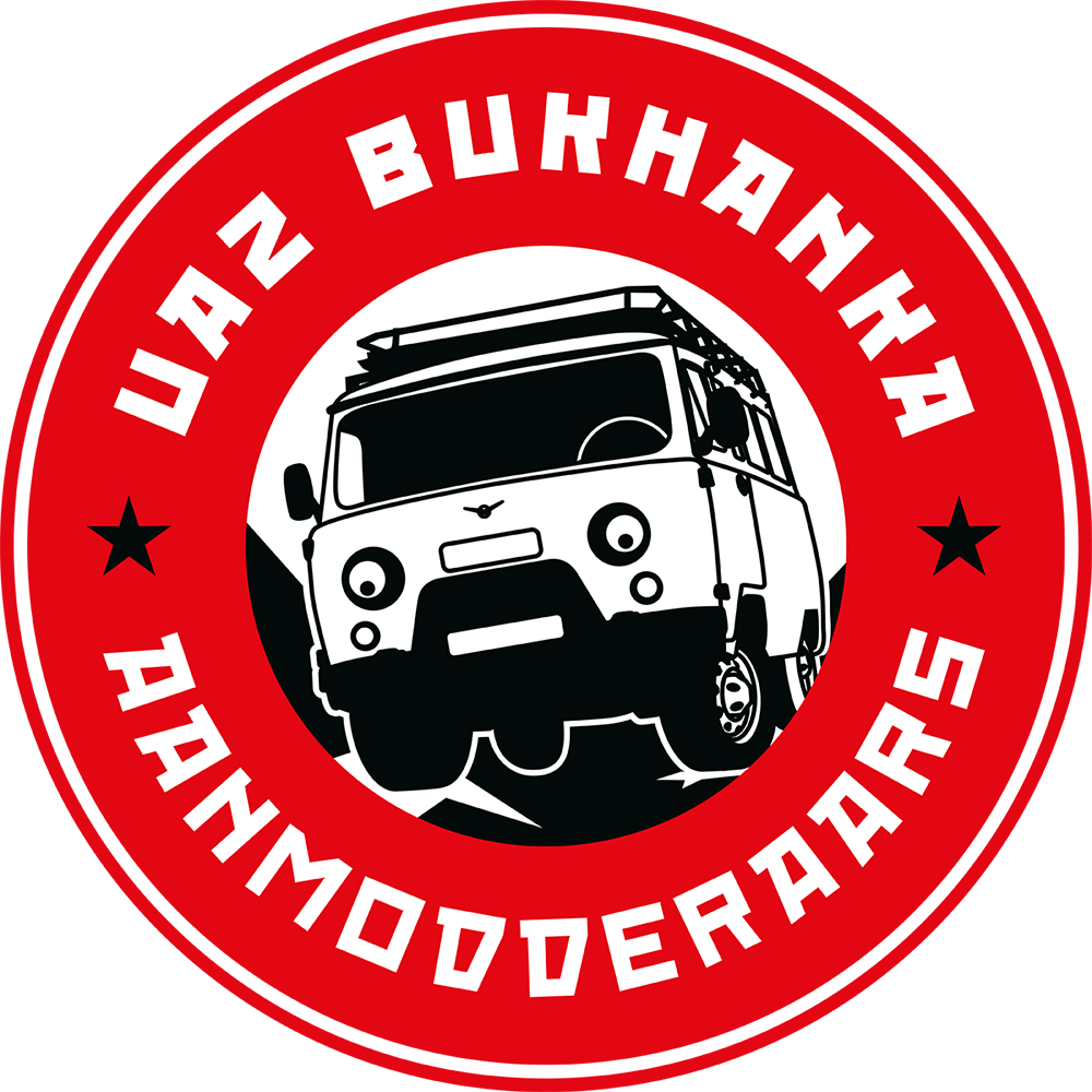 logo met UAZ Bukhanka offroad bus 4x4
